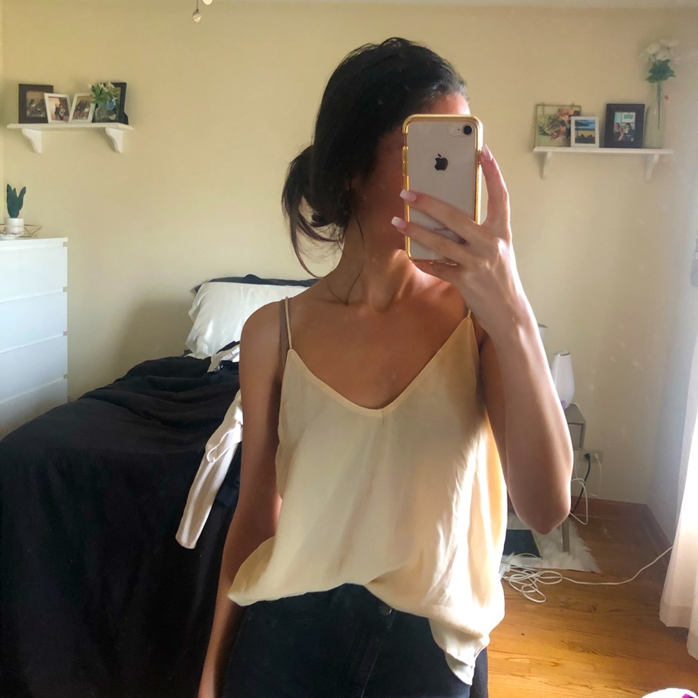 Cream linen camisole